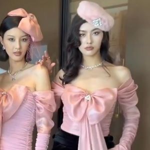 Nana Jacqueline Pink Beret Derby Hat